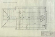 Kościół rzym.-kat. w Jankowicach woj. radomskie. Przekrój poziomy przez więźbę dachową i wieżyczkę