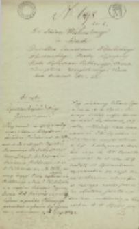 Do Jaśnie Wielmożnego de Linde Dyrektora Gimnazyum Wojewódzkiego Warszawskiego […]