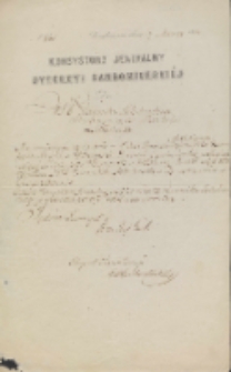 Konsystorz Jeneralny Dyecezyi Sandomierskiej [Inc.:] Ma przyjemność zawiadomić że Władza Dyecezalna […]