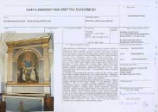 Karta ewidencyjna zabytku ruchomego. Ołtarz boczny lewy - Matki Boskiej Różańcowej