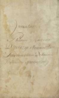 Inwentarz Plebanii Kaszowa Dyecezyi i Woiewodztwie Sandomierskiem Dekanacie Jedlińskim sporządzony