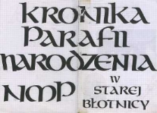 Kronika parafii Narodzenia NMP w Starej Błotnicy