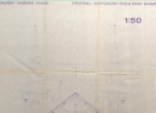 Jedlińsk. Kościuł [!] paraf. Przekrój poprzeczny przez nawe [!] główną