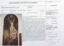 Karta ewidencyjna zabytku ruchomego. Obraz-Chrystus Ukrzyżowany (bez ramy)