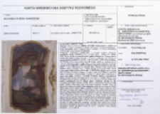 Karta ewidencyjna zabytku ruchomego. Malowidło ścienne &ndash; Nawiedzenie