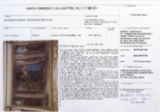 Karta ewidencyjna zabytku ruchomego. Malowidło ścienne &ndash; Ofiarowanie Chrystusa