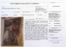 Karta ewidencyjna zabytku ruchomego. Malowidło ścienne - Chrystus w Ogrójcu