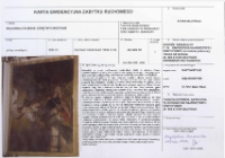 Karta ewidencyjna zabytku ruchomego. Malowidło ścienne - Zmartwychwstanie