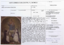 Karta ewidencyjna zabytku ruchomego. Obraz-Matka Boska Różańcowa