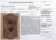 Karta ewidencyjna zabytku ruchomego. Malowidło ścienne - Koronacja NMP