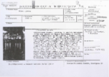 [Karta ewidencyjna zabytku ruchomego]. Ołtarz główny