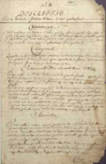 Descriptio Ecclesia Parochialis in Jasionna et Rerum ad eam pertinentium