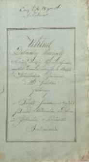 Układ Dobrowolny Wieczysty o Zamianę Dziesięciny Wytyczney z Gruntów wszystkich Dworskich należących do Kościoła Paraffialnego Jasionna z Wsi Jakubowa położonéy w Paraffi Jasionna, w Obwodzie i Powiecie Radomskim, w Dekanacie Jedlińskim, w Woiewodztwie Sandomierskim