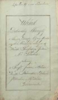 Układ Dobrowolny Wieczysty o Zamianę Dziesięciny Wytyczney z Gruntów wszystkich Dworskich należących do Kościoła Paraffialnego Jasionna z Wsi Pierzchni położonéy w Paraffi Jasionna, w Obwodzie i Powiecie Radomskim, w Dekanacie Jedlińskim, w Wojewodztwie Sandomierskim