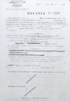 Decyzja Nr 179/81 [Pozwolenie na budowę kościoła]