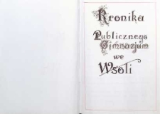 Kronika Publicznego Gimnazjum we Wsoli