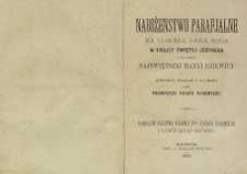 Nabożeństwo Parafjalne na chwałę Pana Boga w Trójcy Świętej Jedynego i na cześć Najświętszej Maryi Dziewicy