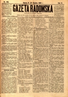 Gazeta Radomska, 1889, R. 6, nr 103