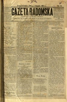 Gazeta Radomska, 1890, R. 7, nr 1