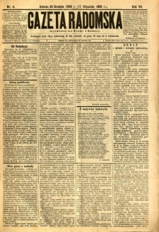 Gazeta Radomska, 1890, R. 7, nr 4