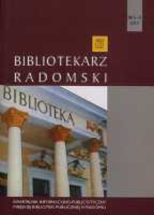 Bibliotekarz Radomski, 2013, R. 21, nr 3-4