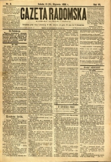 Gazeta Radomska, 1890, R. 7, nr 8