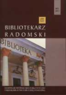 Bibliotekarz Radomski, 2013, R. 21, nr 2