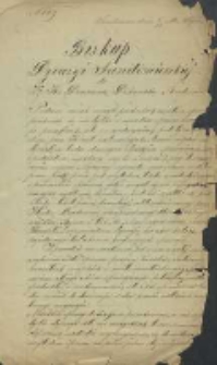 [O śpiewaniu pieśni przez cały lud podczas uroczystych nabożeństw] [Inc.:] Podczas moich wizyt pasterskich miałem sposobność przekonać się nie tylko o upadku śpiewu kościelnego […]