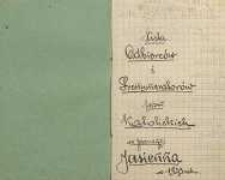 Lista Odbiorców i Prenumeratorów pism katolickich w parafii Jasionna w 1933 roku