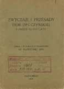 Zwyczaje i przesądy Ziemi Opoczyńskiej z przed 50-ciu laty