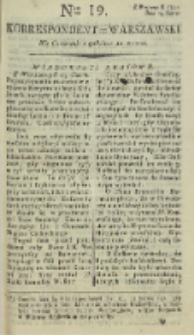 Korrespondent Warszawski, 1792, nr 19