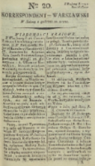 Korrespondent Warszawski, 1792, nr 20