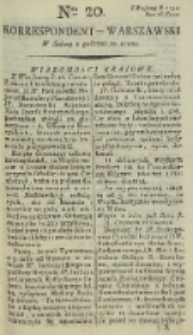 Korrespondent Warszawski, 1792, nr 20