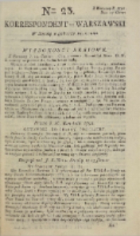 Korrespondent Warszawski, 1792, nr 23