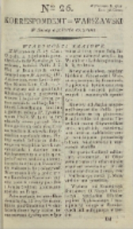 Korrespondent Warszawski, 1792, nr 26