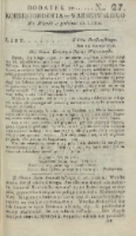 Korrespondent Warszawski, 1792, nr 27, dod