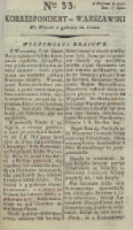 Korrespondent Warszawski, 1792, nr 33