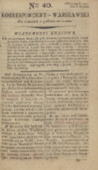 Korrespondent Warszawski, 1792, nr 40