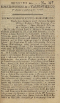 Korrespondent Warszawski, 1792, nr 47, dod