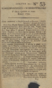 Korrespondent Warszawski, 1792, nr 53, dod
