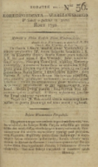 Korrespondent Warszawski, 1792, nr 56,dod