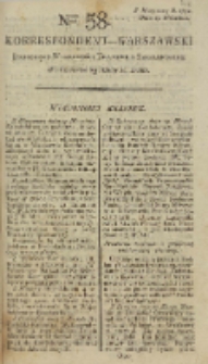 Korrespondent Warszawski, 1792, nr 58