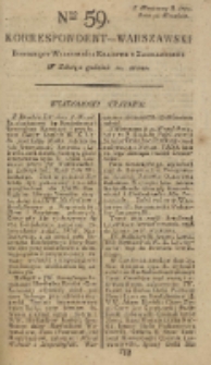 Korrespondent Warszawski, 1792, nr 59