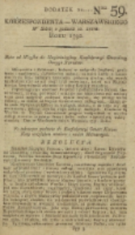 Korrespondent Warszawski, 1792, nr 59, dod