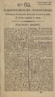 Korrespondent Warszawski, 1792, nr 62