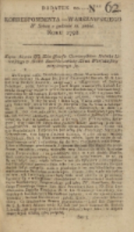 Korrespondent Warszawski, 1792, nr 62, dod