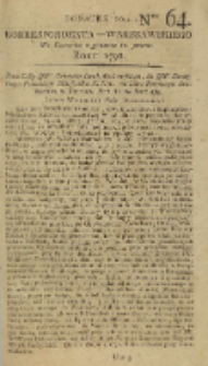 Korrespondent Warszawski, 1792, nr 64, dod