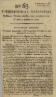 Korrespondent Warszawski, 1792, nr 65