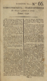 Korrespondent Warszawski, 1792, nr 66, dod