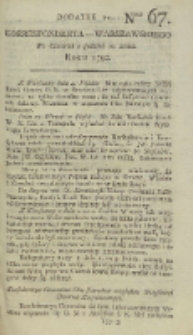 Korrespondent Warszawski, 1792, nr 67, dod